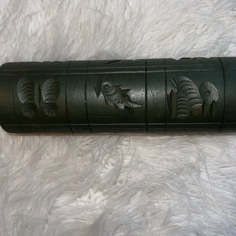 Vintage Springerle Carved Wood Rolling Pin German Cookie Mould Biscuit